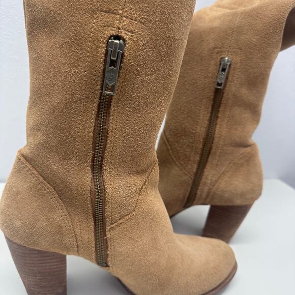 UGG Ava Tan Suede Women's Tall Boot size 8 Preppy Minimalist Basic Classy Casual - Picture 5 of 9